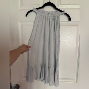 LOFT Blue & White Striped Tank Top